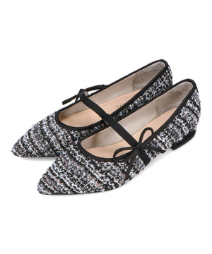 ポインテッドトゥツイードパンプス/51319