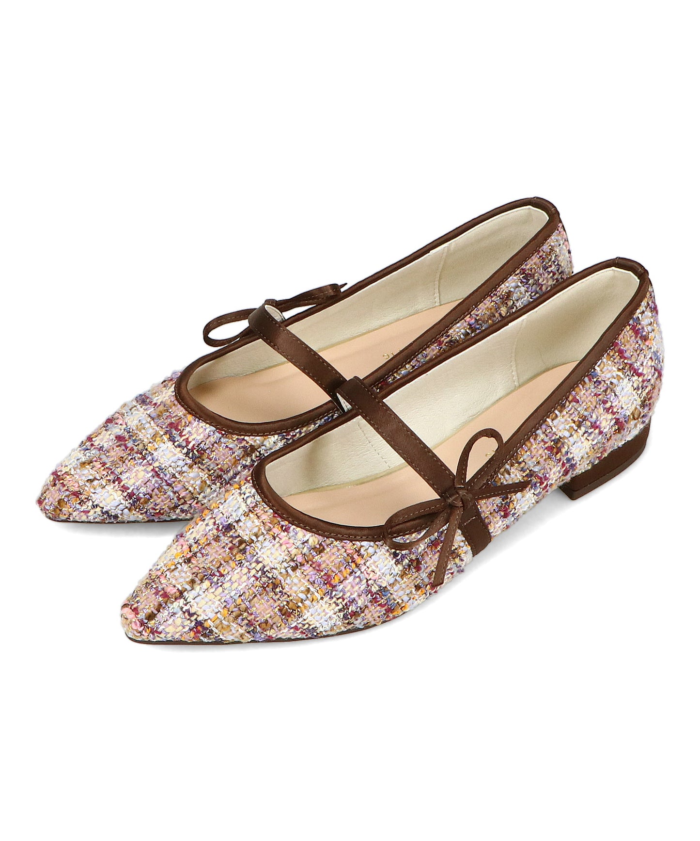 ポインテッドトゥツイードパンプス/51319