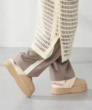 厚底ムートン2wayサンダル/51320