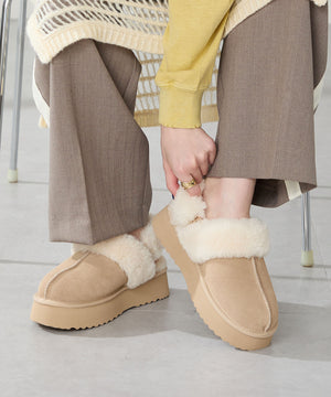 厚底ムートン2wayサンダル/51320