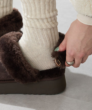 厚底ムートン2wayサンダル/51320