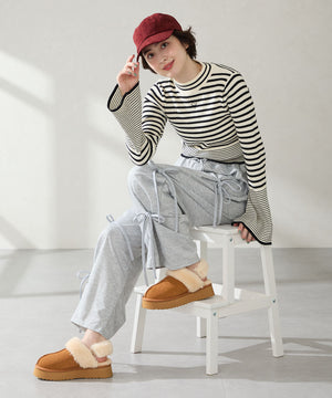 厚底ムートン2wayサンダル/51320