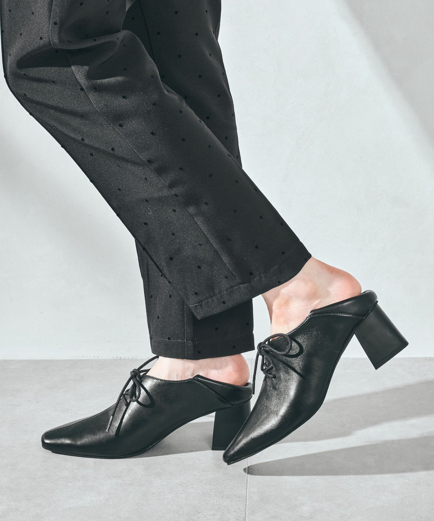 レースアップバブーシュパンプス/51322