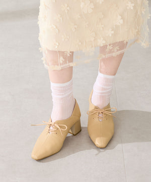 レースアップバブーシュパンプス/51322