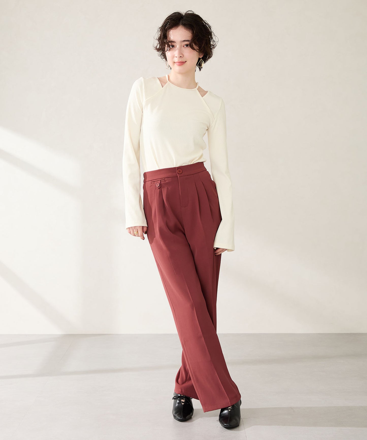 レースアップバブーシュパンプス/51322