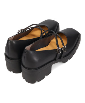 ダブルストラップ厚底シューズ/51323