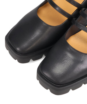 ダブルストラップ厚底シューズ/51323