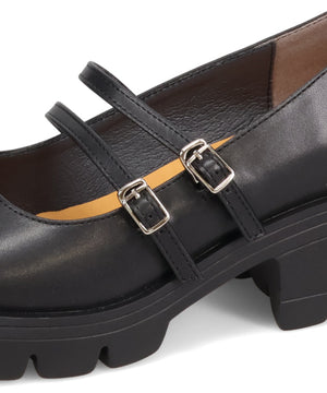 ダブルストラップ厚底シューズ/51323