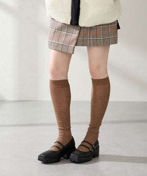 ダブルストラップ厚底シューズ/51323