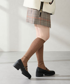 ダブルストラップ厚底シューズ/51323