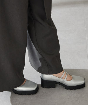 ダブルストラップ厚底シューズ/51323