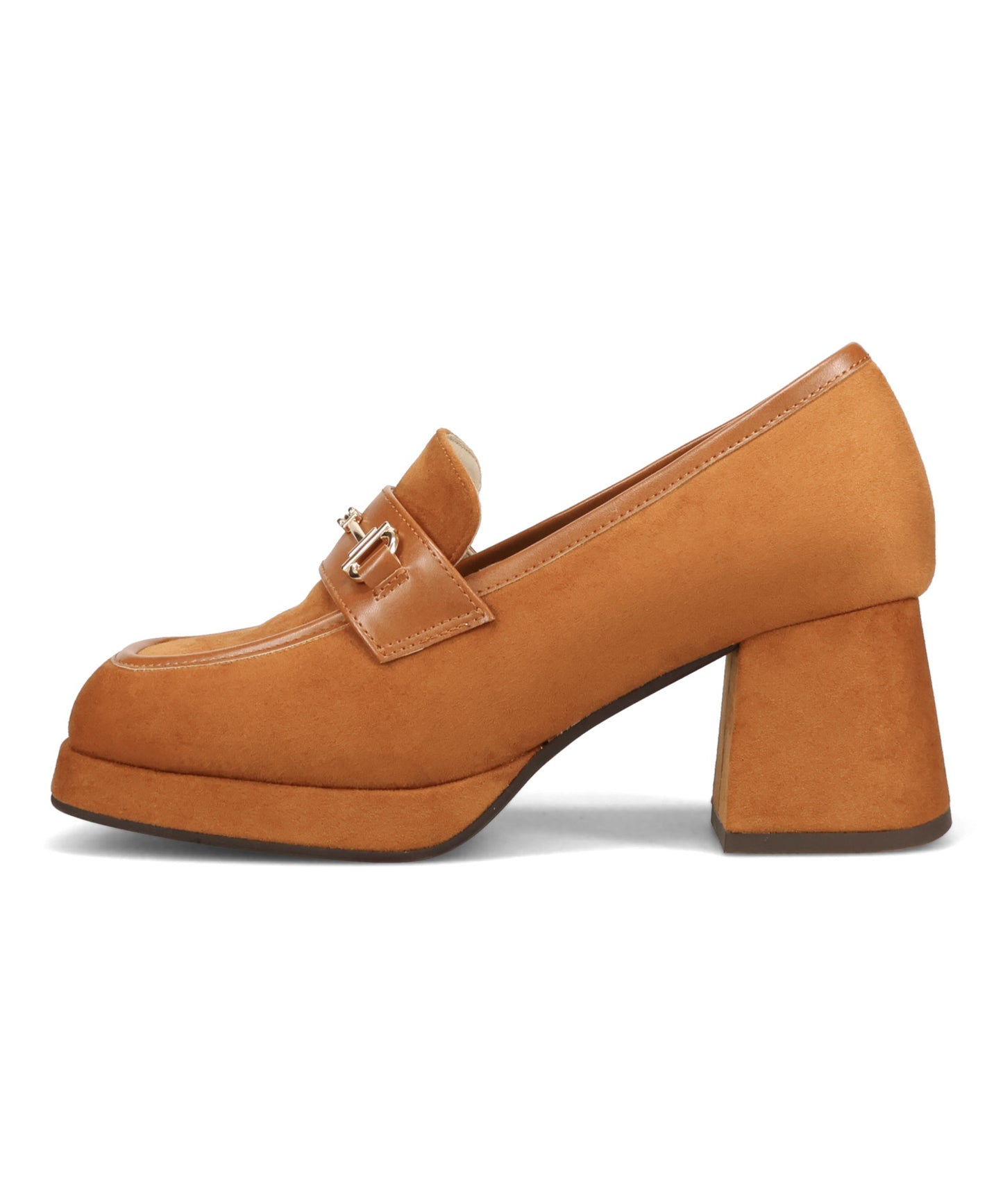 スクエアトゥビットヒールローファー/51324