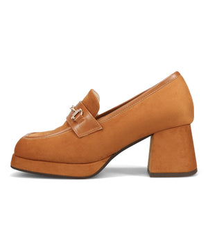 スクエアトゥビットヒールローファー/51324