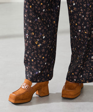 スクエアトゥビットヒールローファー/51324