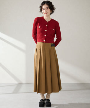 スクエアトゥビットヒールローファー/51324