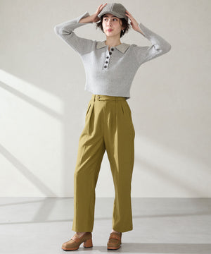 スクエアトゥビットヒールローファー/51324