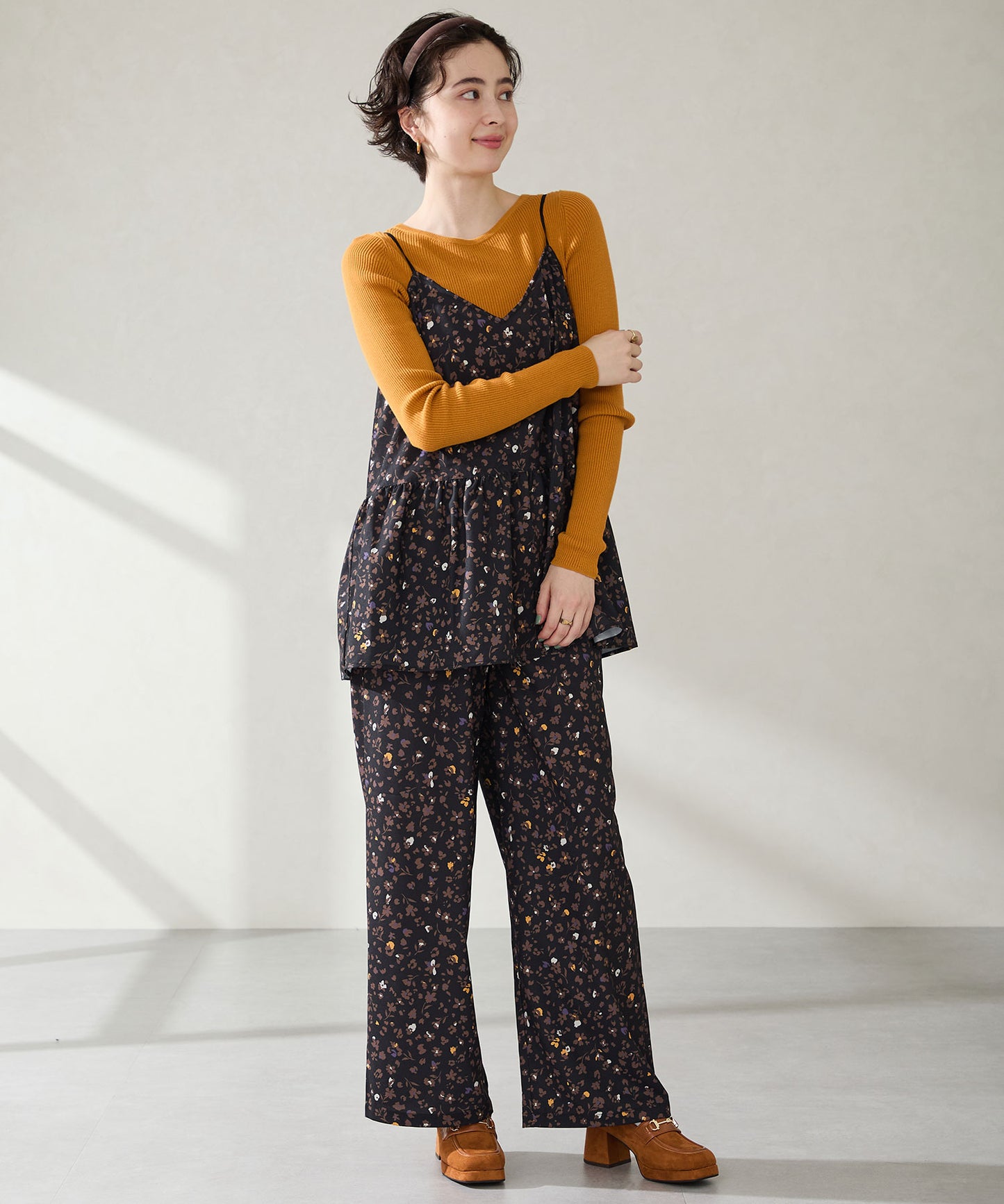 スクエアトゥビットヒールローファー/51324