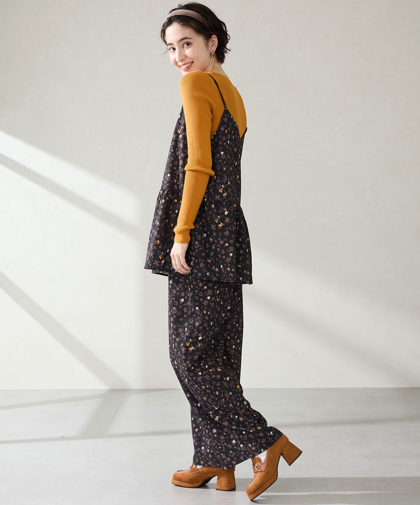 スクエアトゥビットヒールローファー/51324