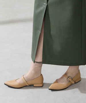 ウエスタンバックルポインテッドパンプス/51327