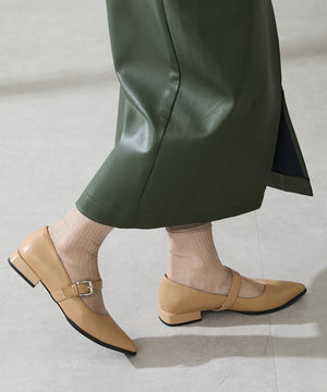 ウエスタンバックルポインテッドパンプス/51327