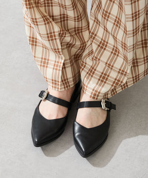 ウエスタンバックルポインテッドパンプス/51327