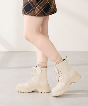 厚底レースアップブーツ/51401