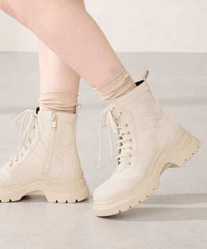 厚底レースアップブーツ/51401