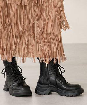 厚底レースアップブーツ/51401