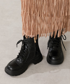 厚底レースアップブーツ/51401