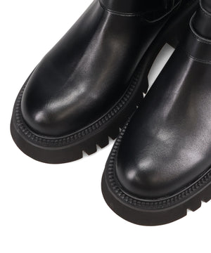 【カタログ掲載アイテム】ビジューバックル厚底ブーツ/51402