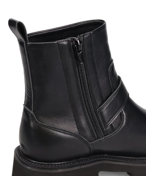 【カタログ掲載アイテム】ビジューバックル厚底ブーツ/51402