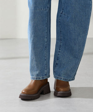 【カタログ掲載アイテム】ビジューバックル厚底ブーツ/51402