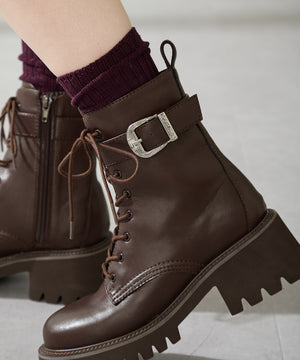 【カタログ掲載アイテム】バックルベルトミドルレースアップブーツ/51403