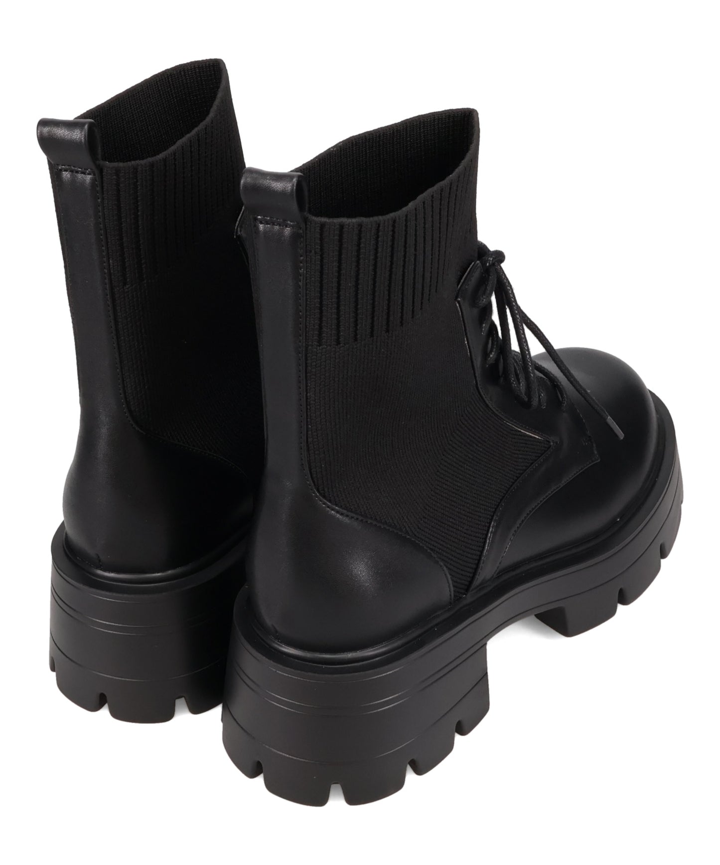 ニットソックスレースアップブーツ/51404