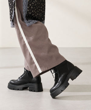 ニットソックスレースアップブーツ/51404