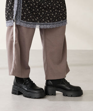 ニットソックスレースアップブーツ/51404