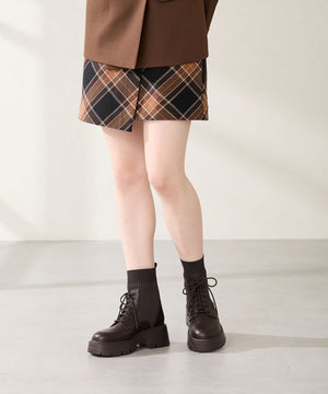 ニットソックスレースアップブーツ/51404