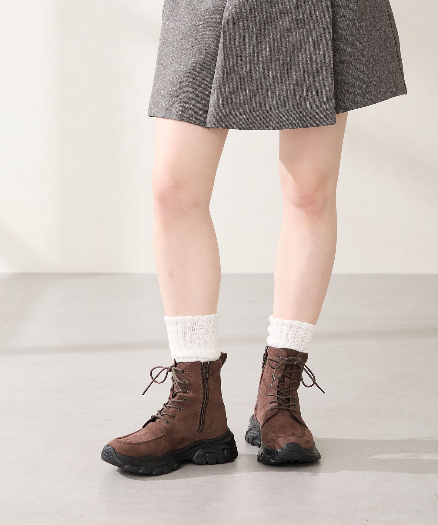 【WEB先行予約/10月下旬発売予定】スニーカーソール編み上げブーツ/51405
