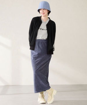 ボリュームソール編み上げニットブーツ/51406