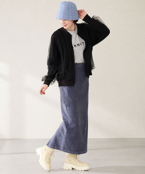 ボリュームソール編み上げニットブーツ/51406