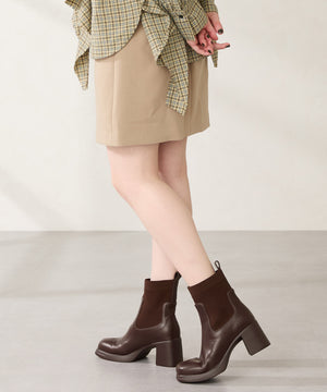 【カタログ掲載アイテム】ニットドッキングヒールショートブーツ/51407