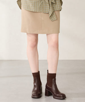 【カタログ掲載アイテム】ニットドッキングヒールショートブーツ/51407