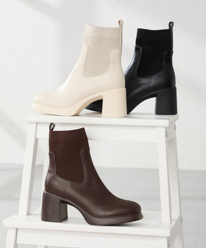 【カタログ掲載アイテム】ニットドッキングヒールショートブーツ/51407