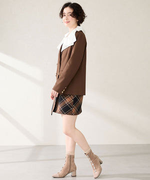 フラワービジューヒールブーツ/51408