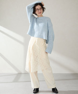 フラワービジューヒールブーツ/51408