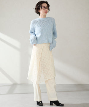 フラワービジューヒールブーツ/51408