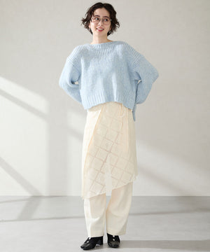 フラワービジューヒールブーツ/51408