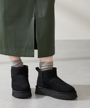 厚底ムートンショートブーツ/51409