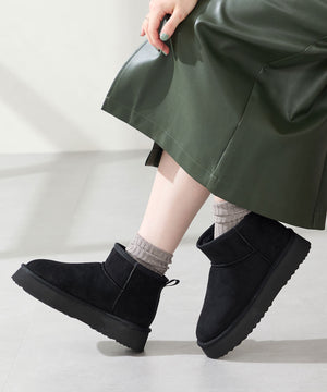 厚底ムートンショートブーツ/51409