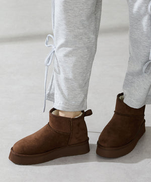 厚底ムートンショートブーツ/51409